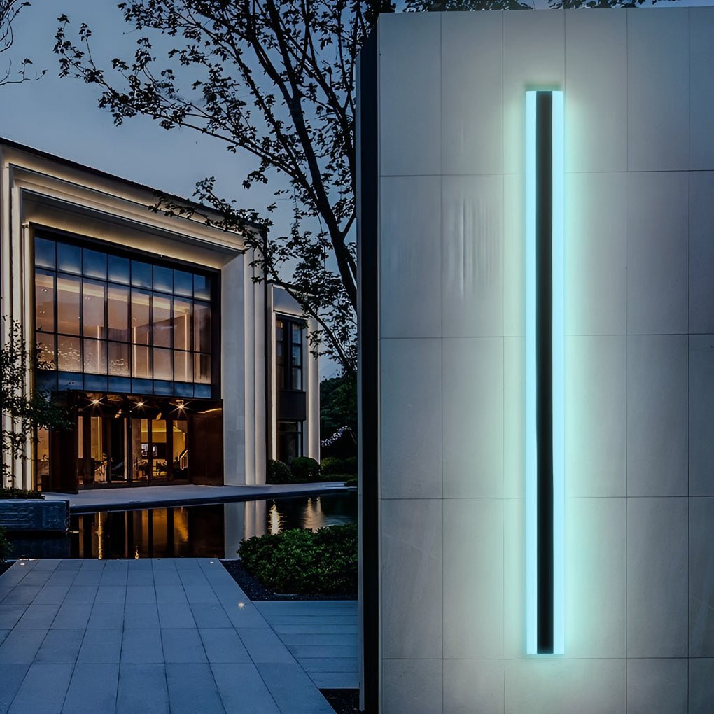 Minimalist RGB LED Outdoor Wall Light Waterproof Linear