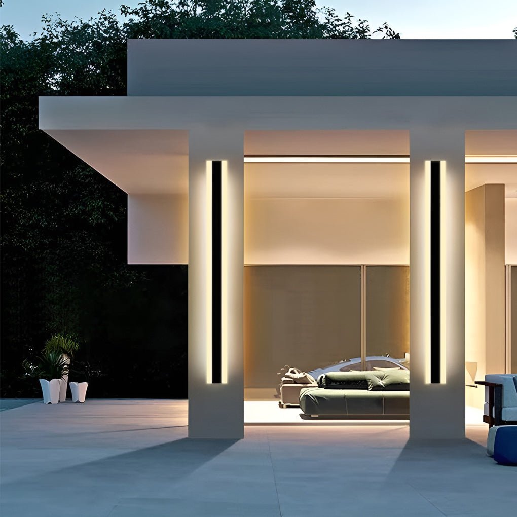 Minimalist RGB LED Outdoor Wall Light Waterproof Linear