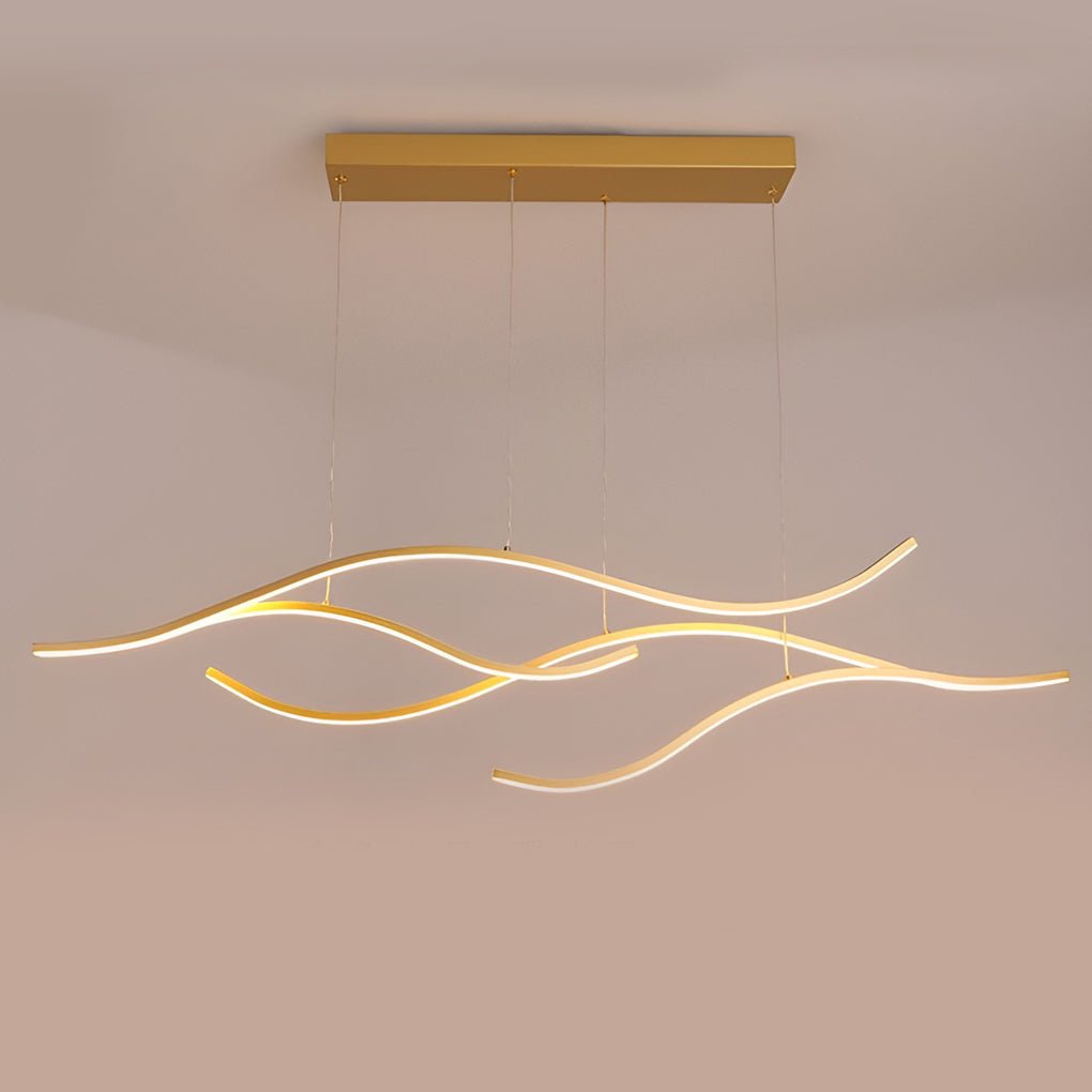 Wave LED Linear Branch Pendant Light for Kitchen Island or Dining Room