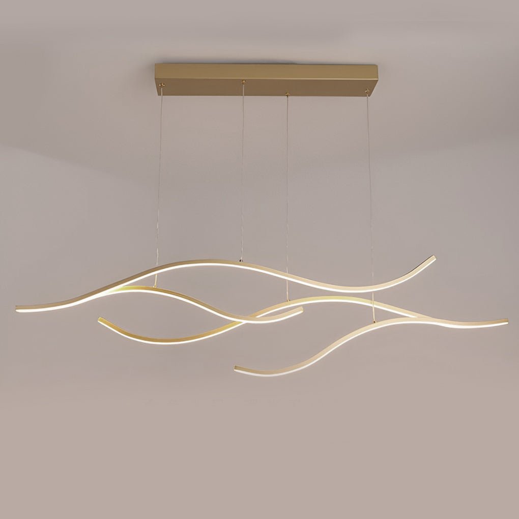 Wave LED Linear Branch Pendant Light for Kitchen Island or Dining Room