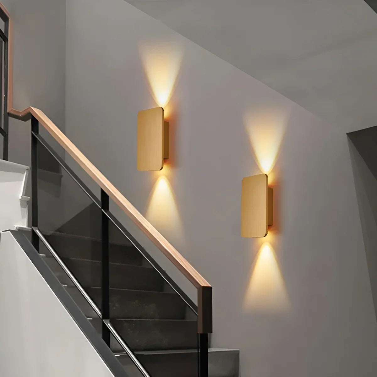 Vertical Wall Light Slim Brushed Aluminium LED Sconce
