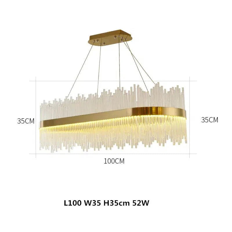 Crystal Chandelier Light Oval or Round Design