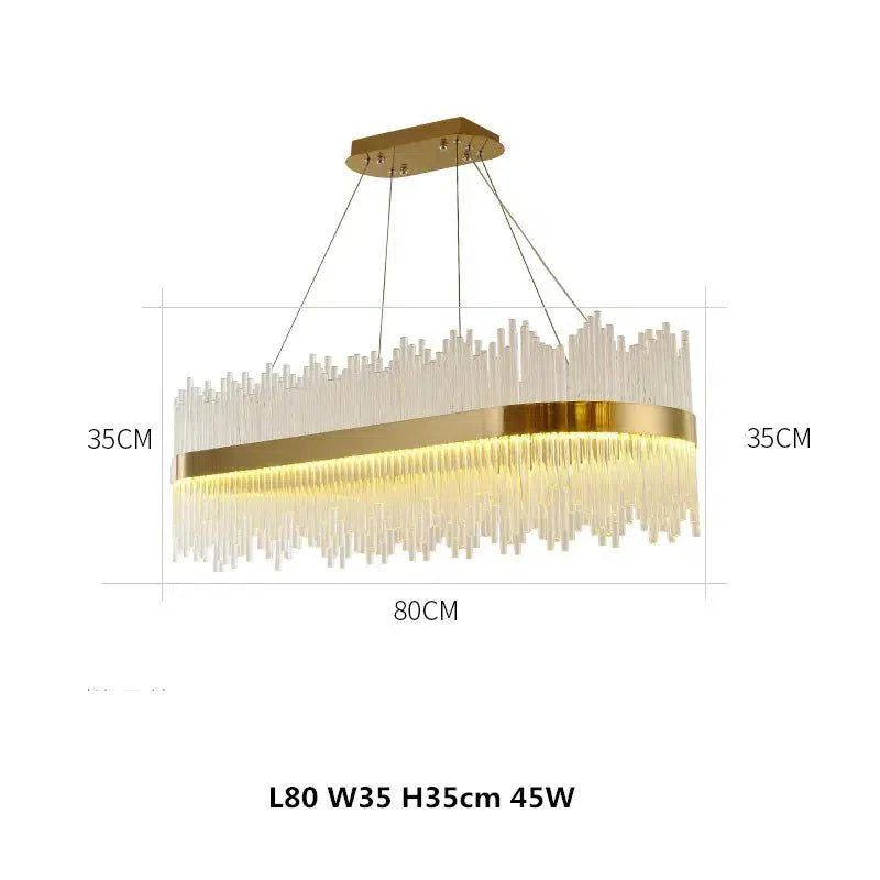 Crystal Chandelier Light Oval or Round Design