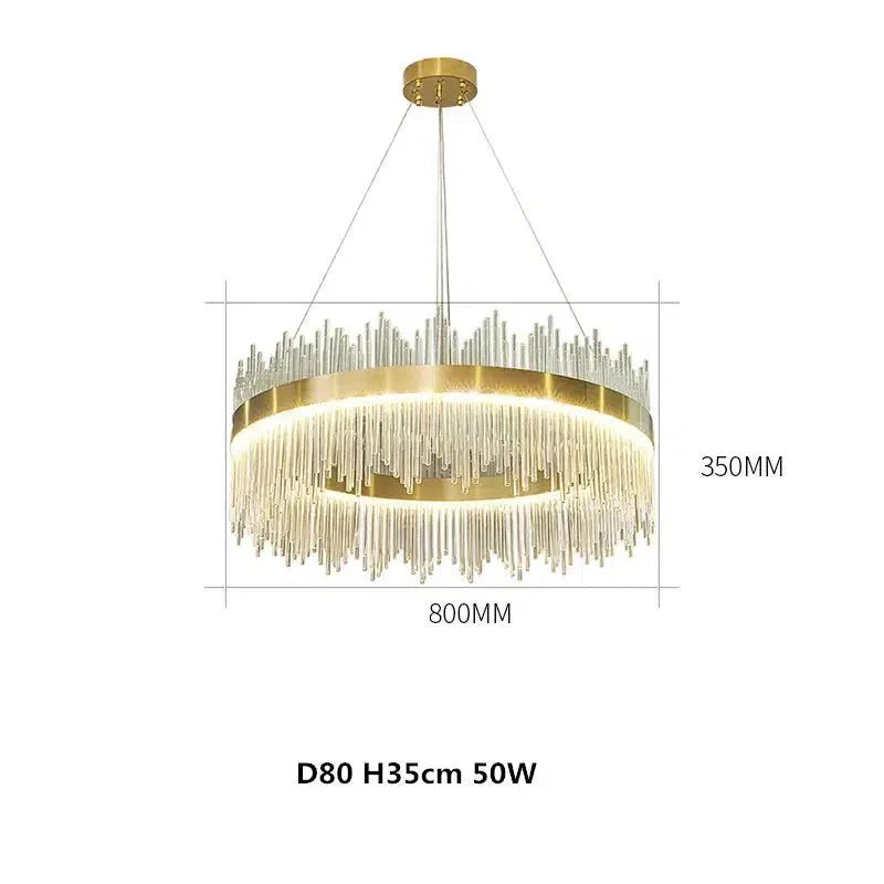 Crystal Chandelier Light Oval or Round Design