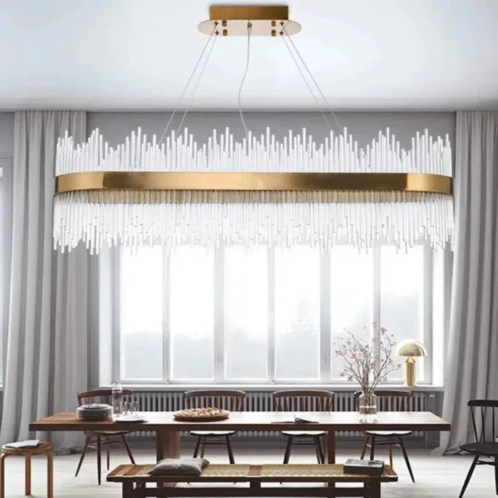 Crystal Chandelier Light Oval or Round Design