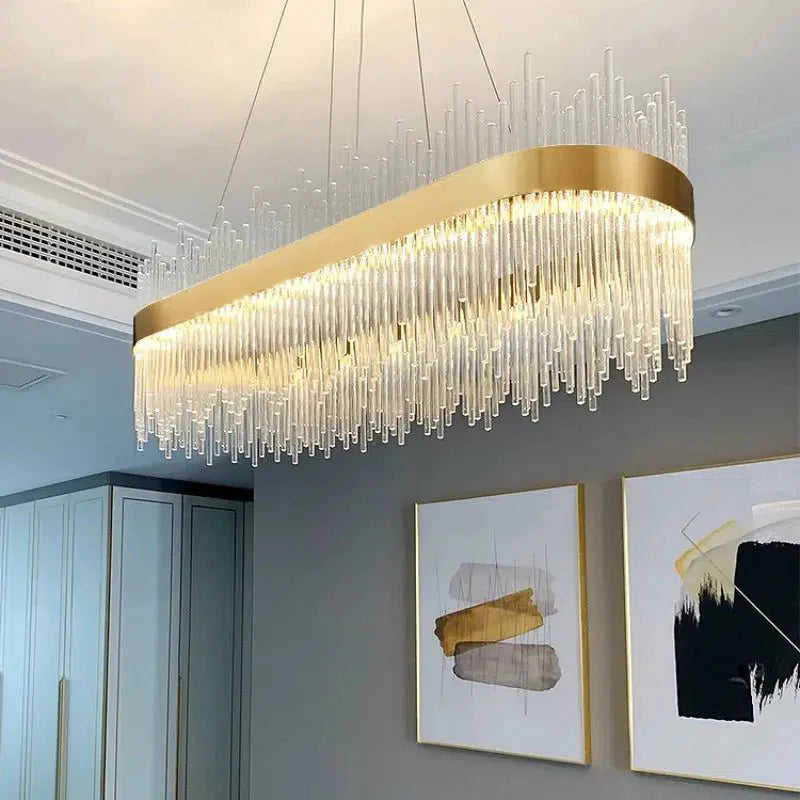 Crystal Chandelier Light Oval or Round Design
