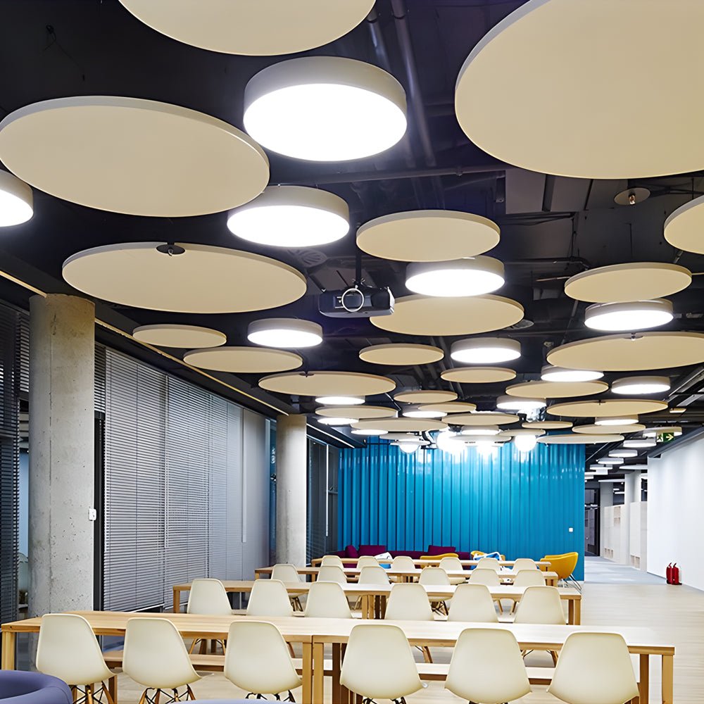 Modern Round LED Pendant Light for Office Workspace and Commercial Use