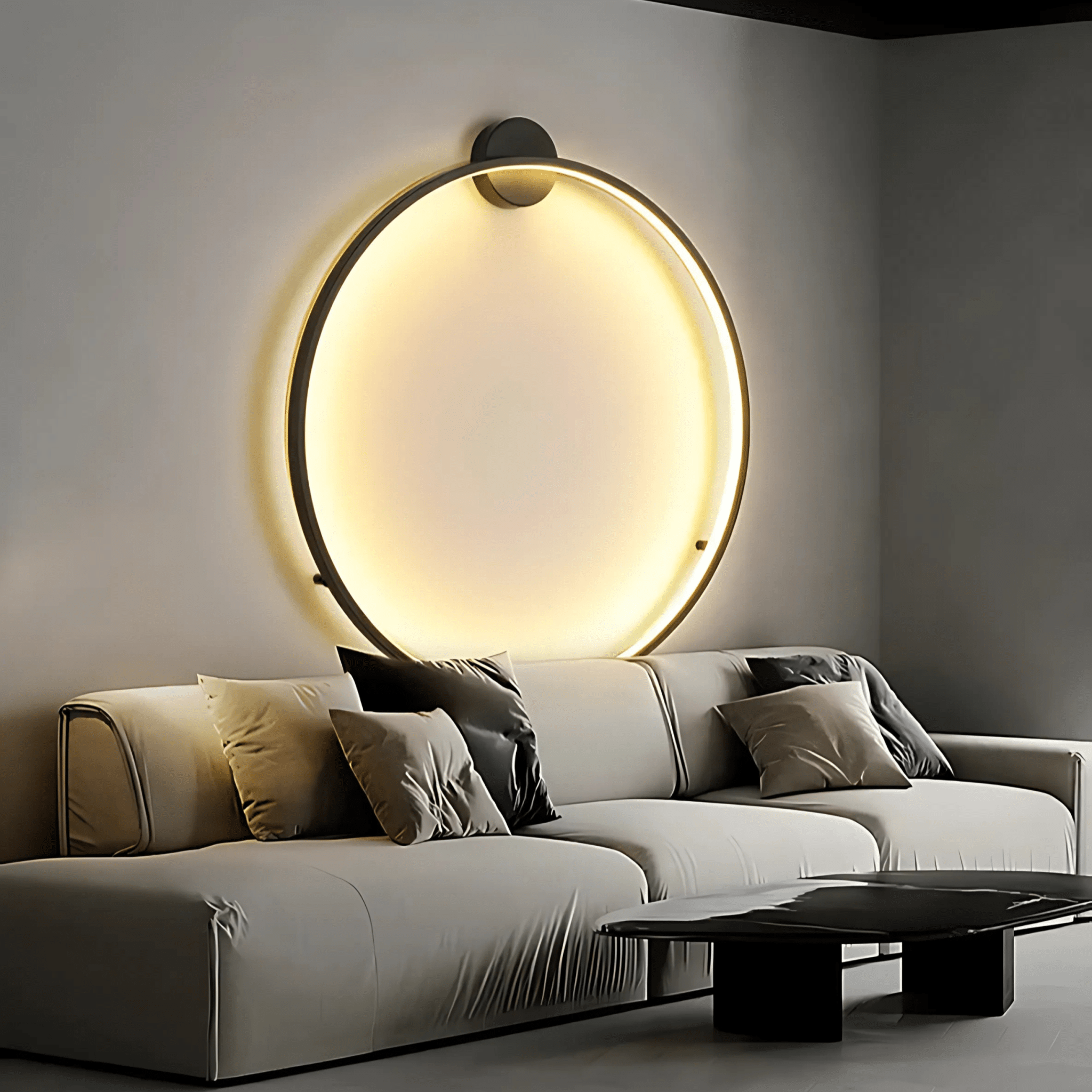 Modern Satin Black LED Wall Light Dimmable USB & Hardwired
