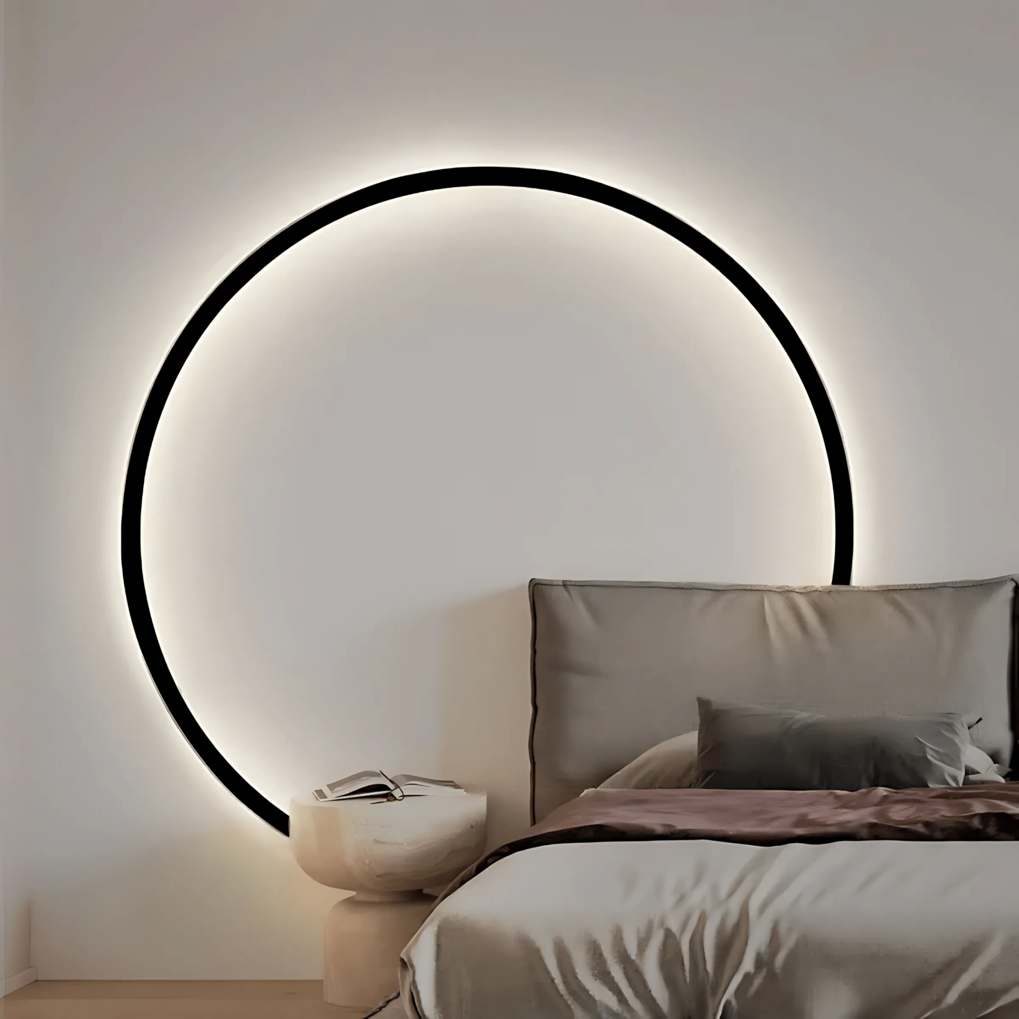 Modern Satin Black LED Wall Light Dimmable USB & Hardwired