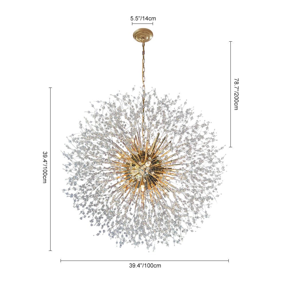 Luxury Firework Sputnik Chandelier 20-Light Oversized Modern Ceiling Light