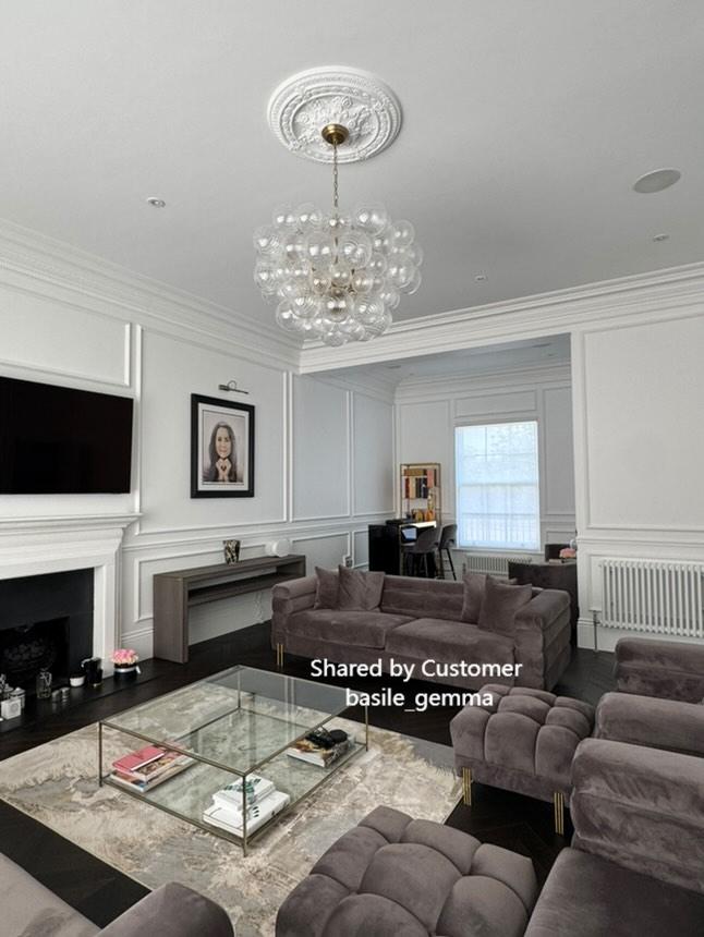 Modern Bubble Chandelier Glass Globe Cluster Light