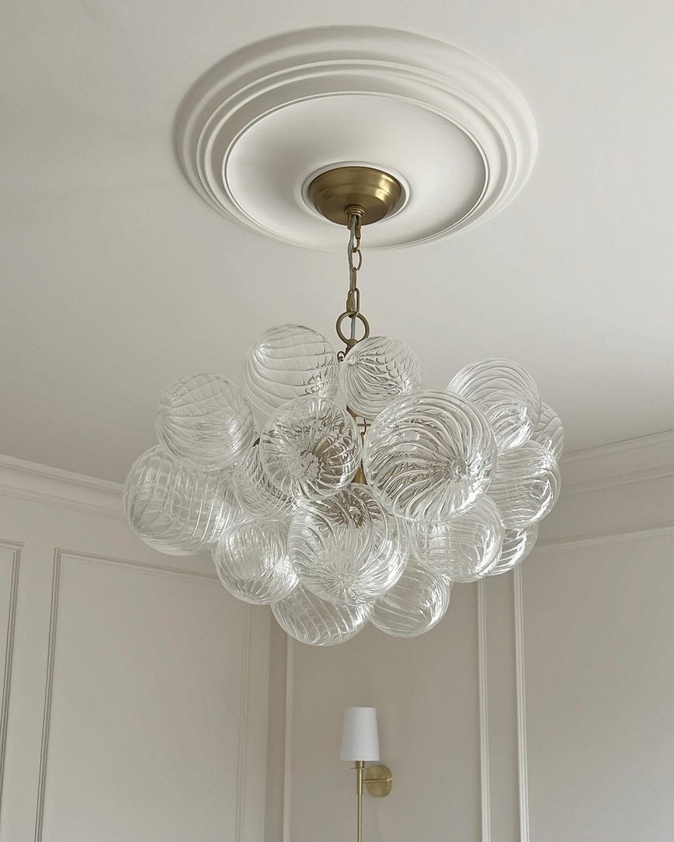 Modern Bubble Chandelier Glass Globe Cluster Light