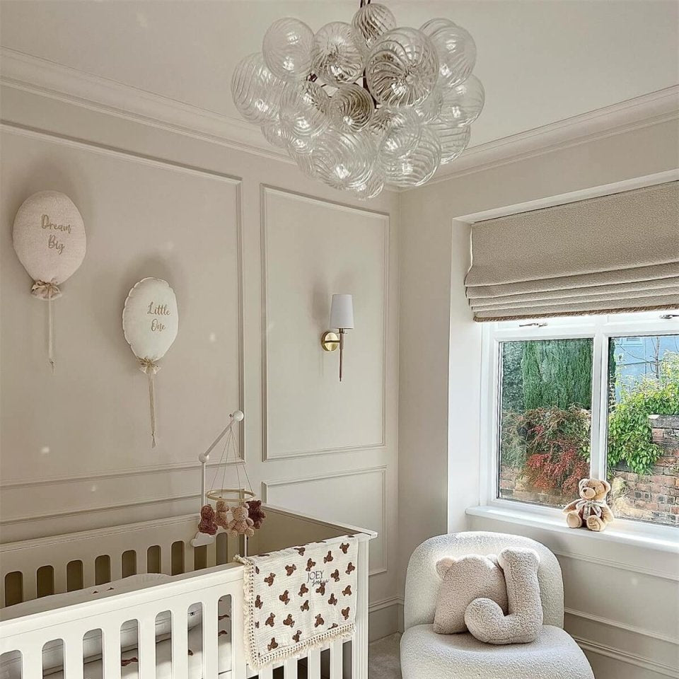 Modern Bubble Chandelier Glass Globe Cluster Light
