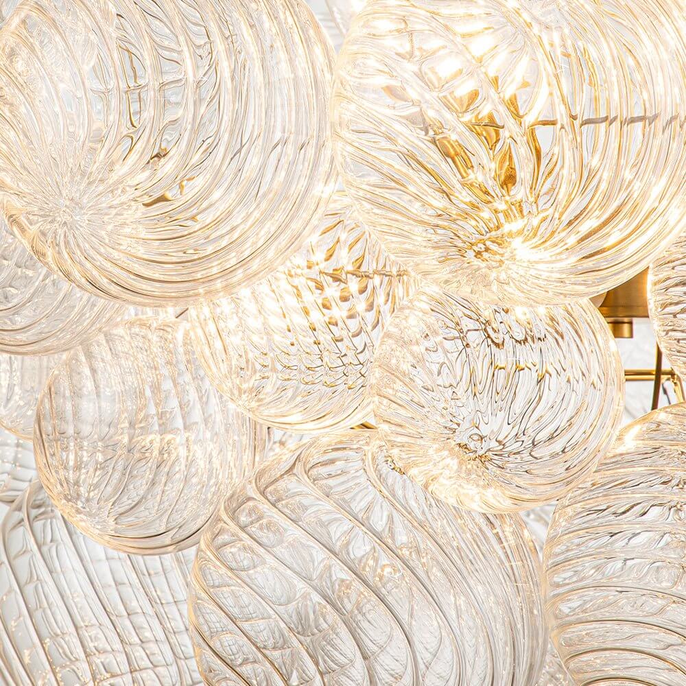 Modern Bubble Chandelier Glass Globe Cluster Light