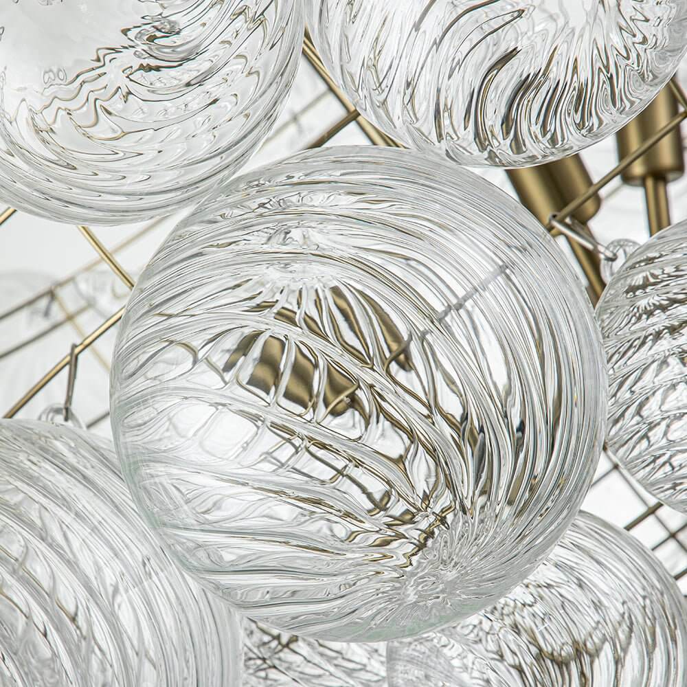 Modern Bubble Chandelier Glass Globe Cluster Light