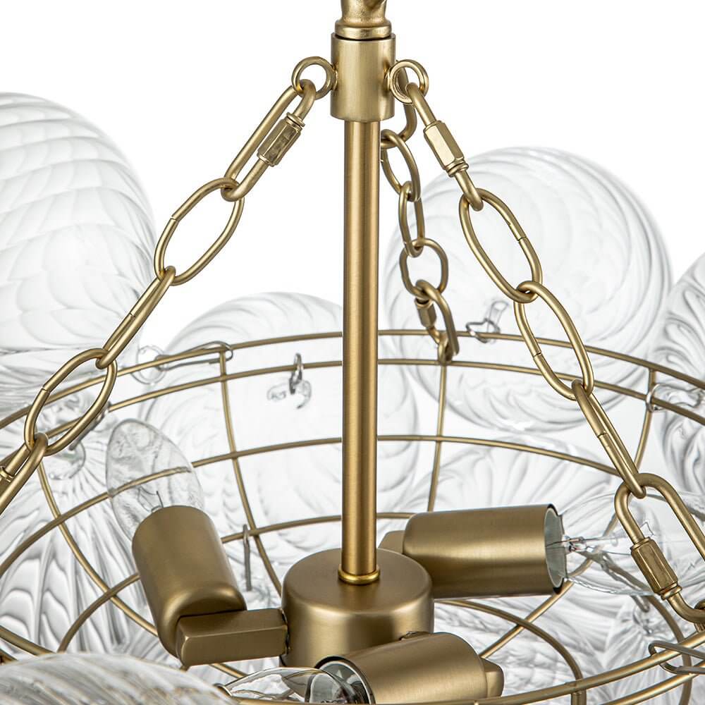 Modern Bubble Chandelier Glass Globe Cluster Light