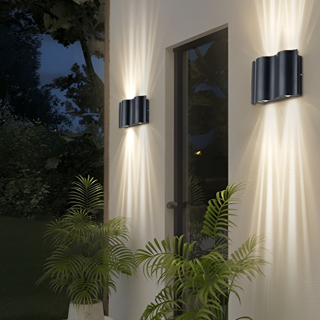 Modern Waterproof Arc LED Wall Light for Outdoor Up Down Lighting
