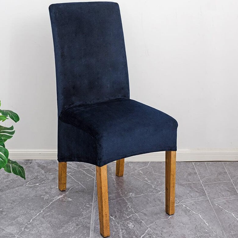 Stretch Velvet Dining Chair Covers, Soft, Elegant & Washable