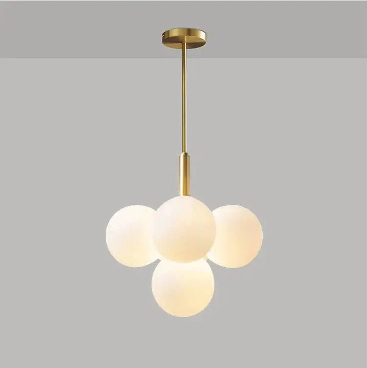 Modern Frosted Glass Chandelier Adjustable LED Ceiling Light