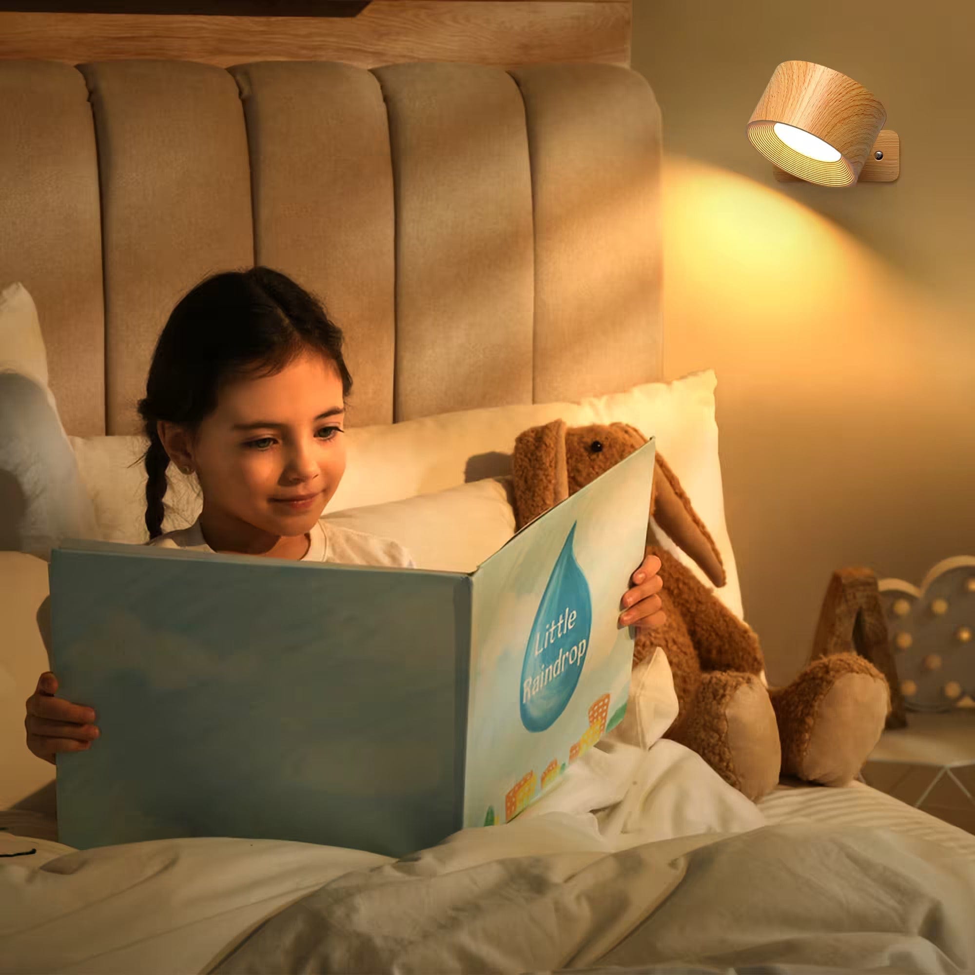 Rechargeable Battery Wall Light, Wireless Adjustable Lamp
