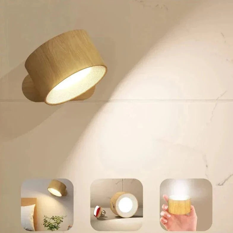 Rechargeable Battery Wall Light, Wireless Adjustable Lamp