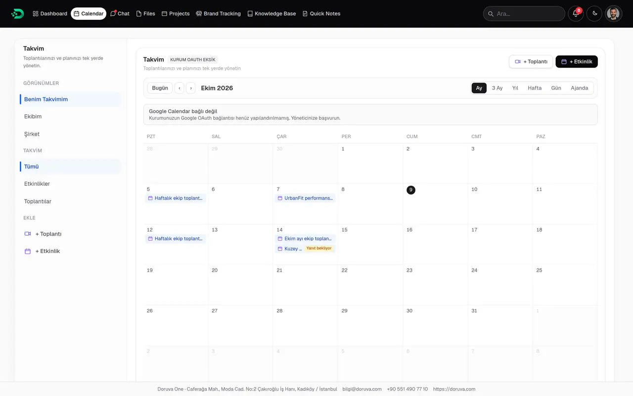 Calendar: October 2026 month view with events