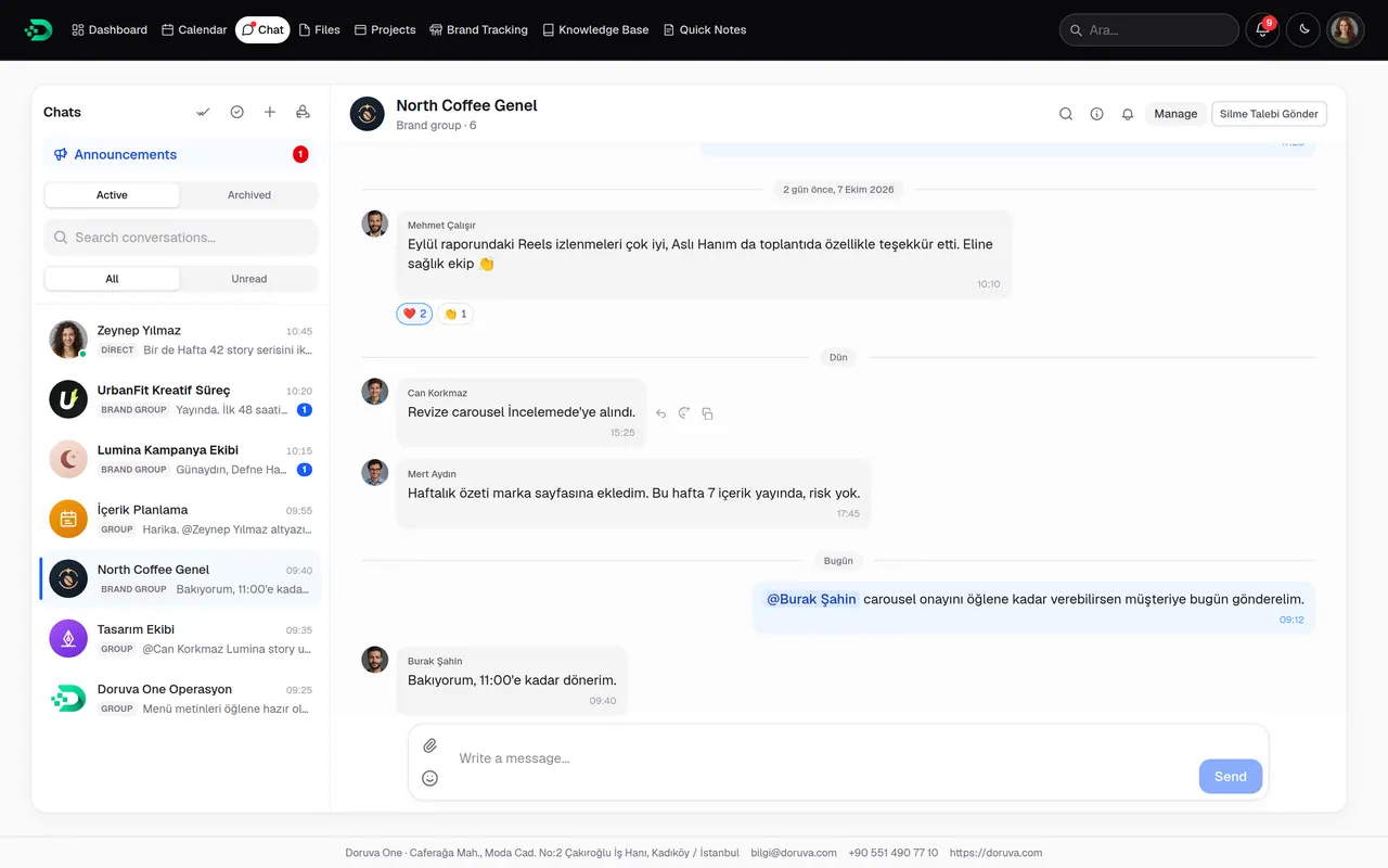 Chat info panel: media and documents shared in the chat