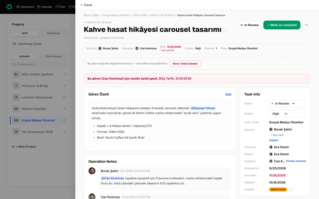 Subtasks: progress counter and subtask list