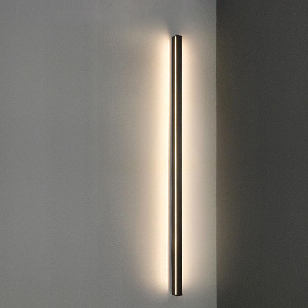 LED Wall Light Modern Black, Dimmable RGB Outdoor Fixture