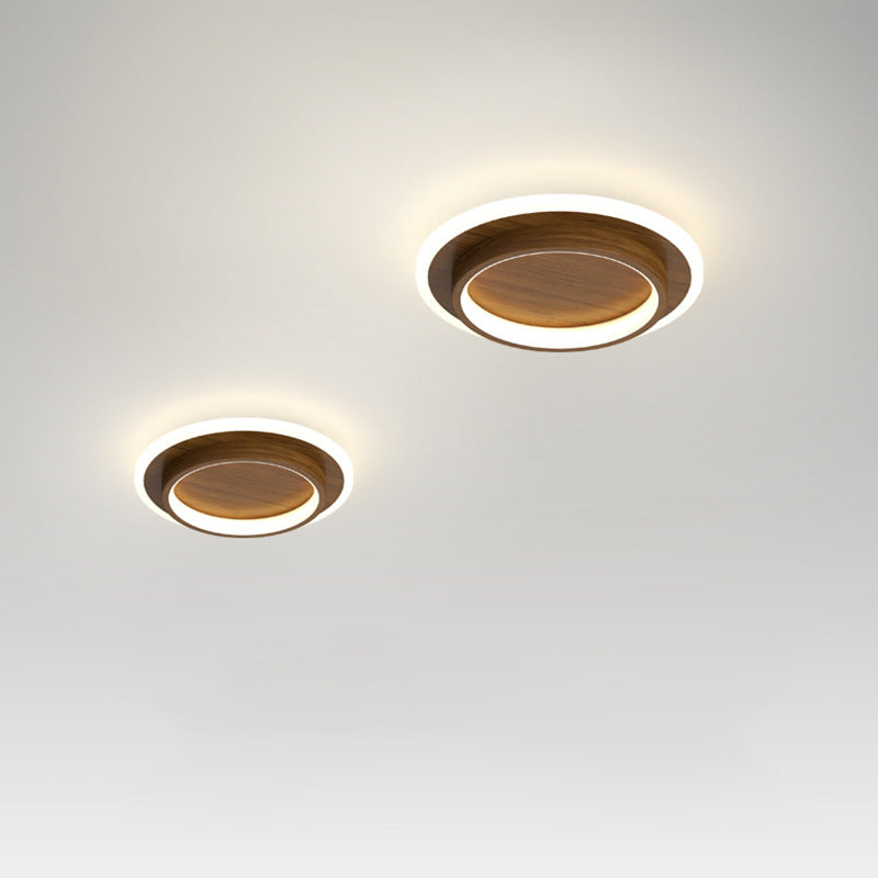 Modern Round LED Ceiling Light with Metal and Acrylic Design