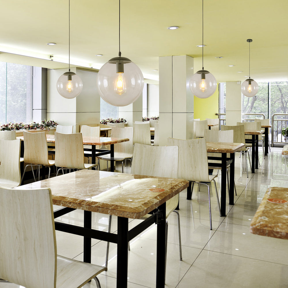 Nordic Round Glass Pendant Light for Kitchen Island and Living Room