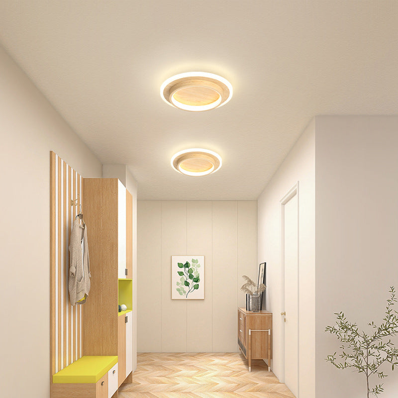 Modern Round LED Ceiling Light with Metal and Acrylic Design
