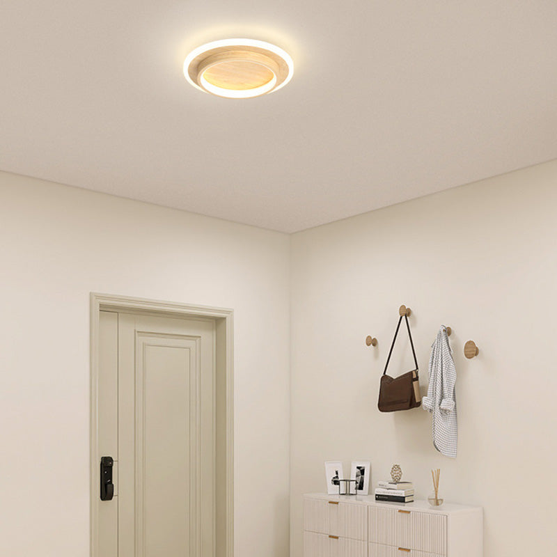 Modern Round LED Ceiling Light with Metal and Acrylic Design