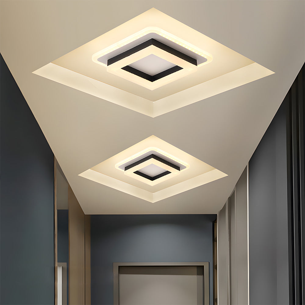 Modern Square LED Ceiling Light for Hallway and Bedroom