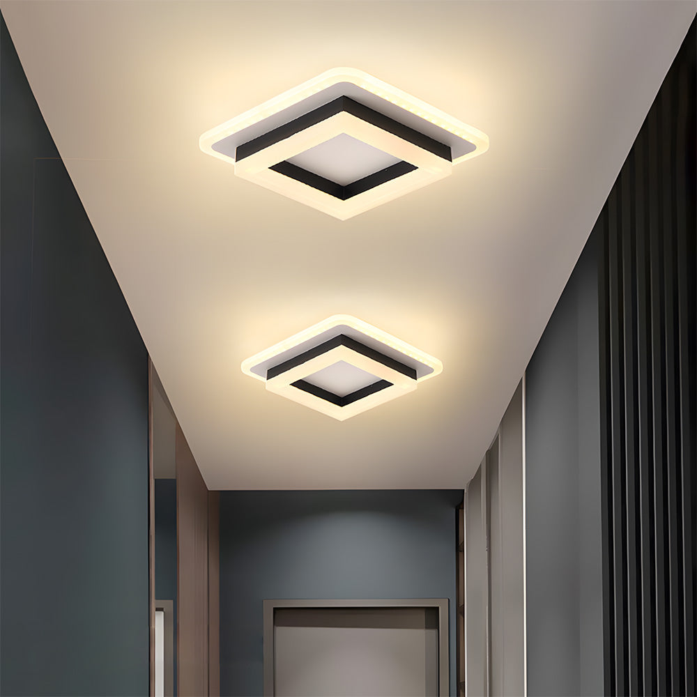 Modern Square LED Ceiling Light for Hallway and Bedroom