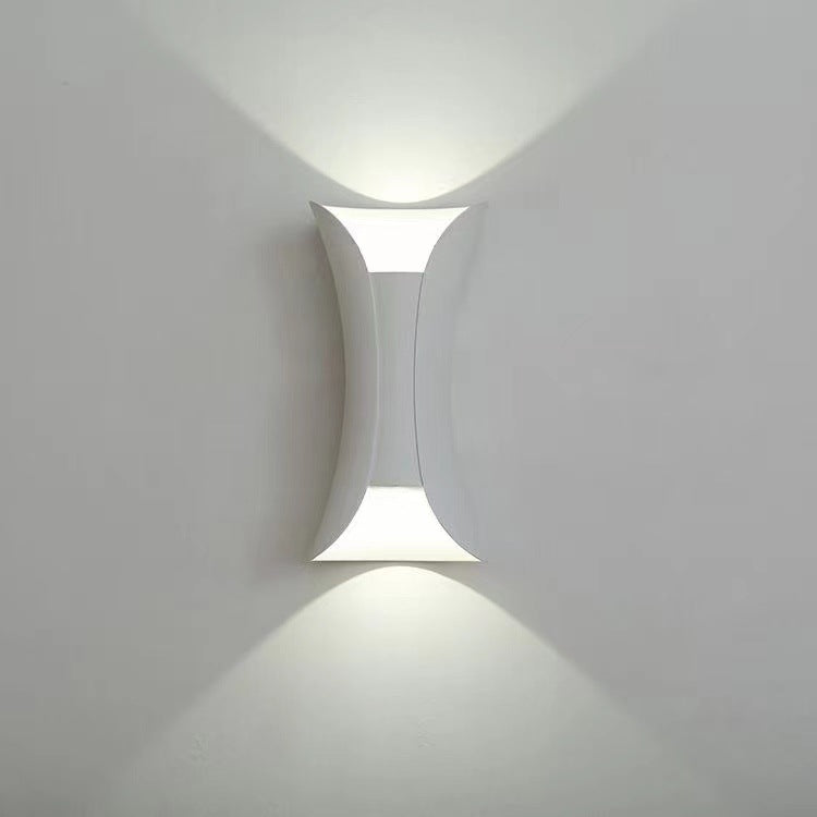Outdoor Waterproof LED Wall Light in Modern Aluminum and Glass Design