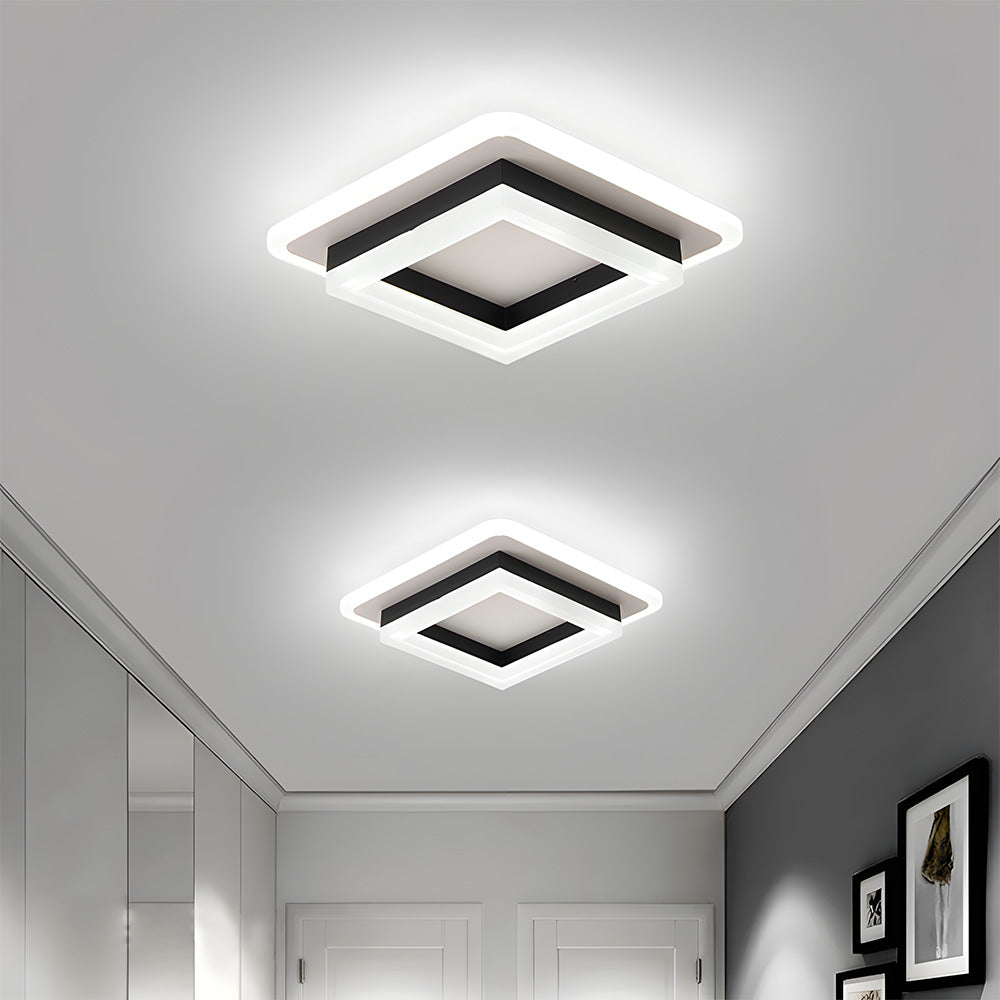 Modern Square LED Ceiling Light for Hallway and Bedroom