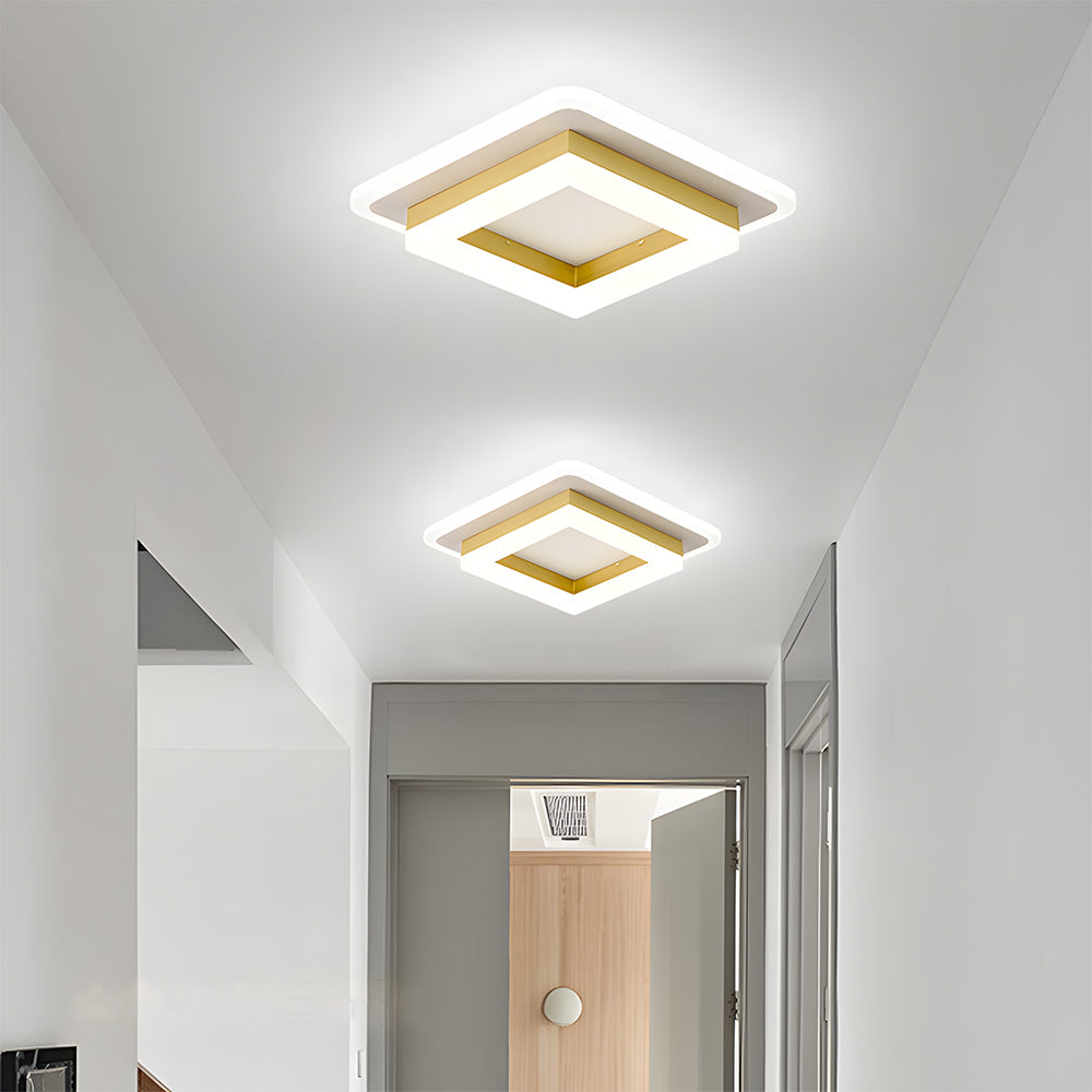 Modern Square LED Ceiling Light for Hallway and Bedroom