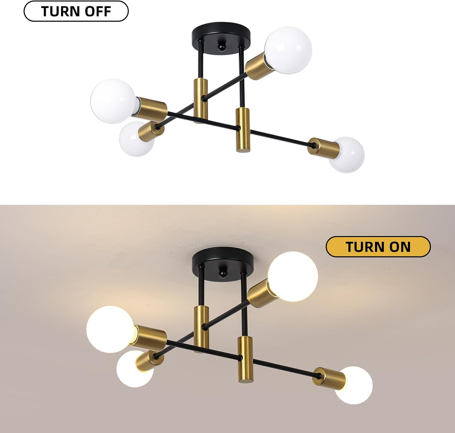 Nordic Black Modern Ceiling Light