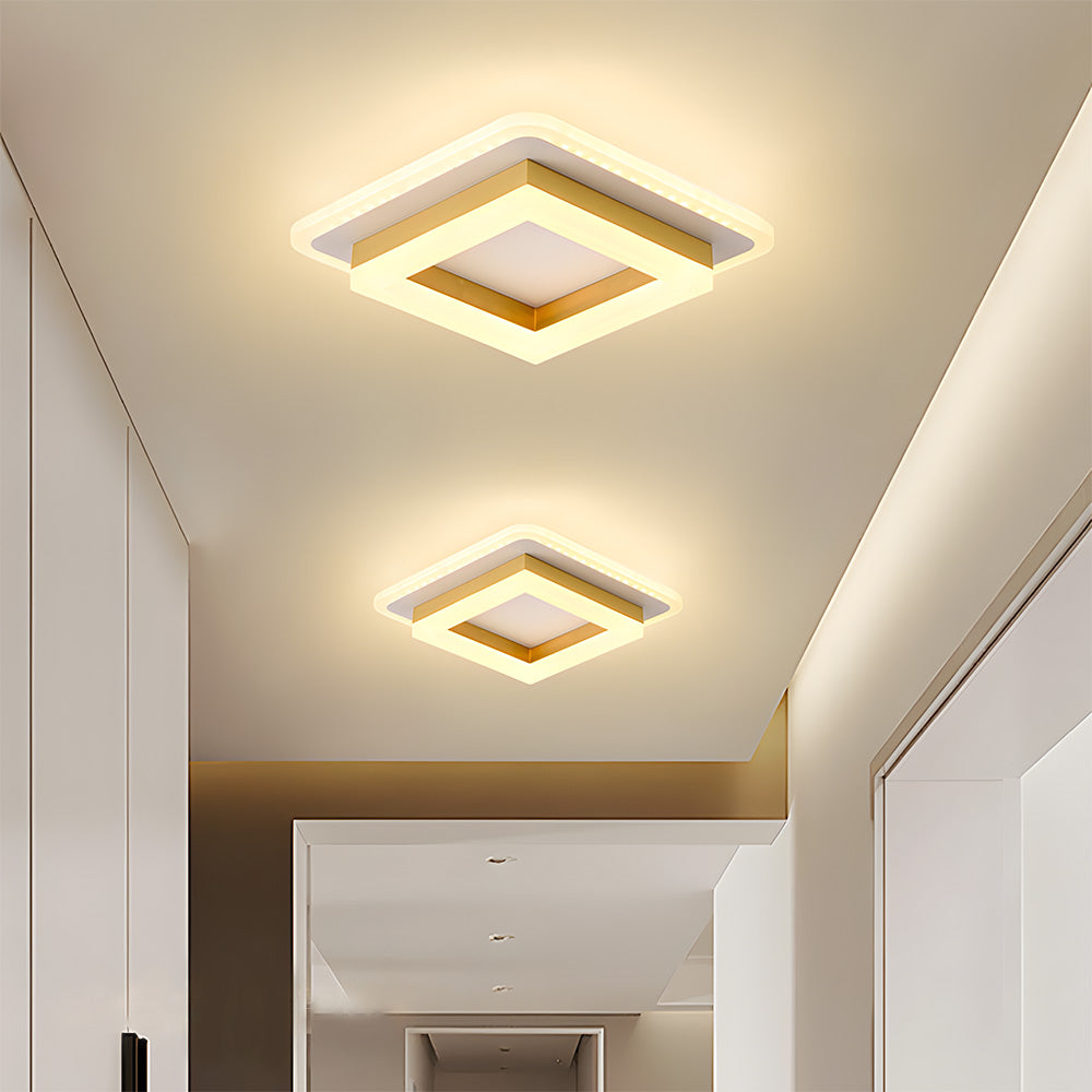 Modern Square LED Ceiling Light for Hallway and Bedroom