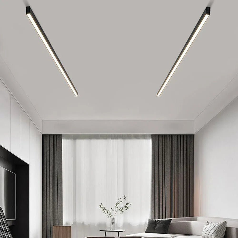 Minimalist Long Strip LED Ceiling Light for Living Room Bedroom and Hallway