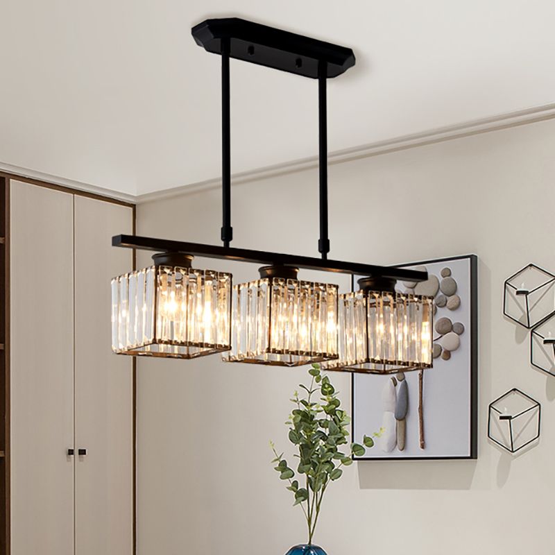 Nordic Glass Island Chandelier Multi-Light Pendant Lamp