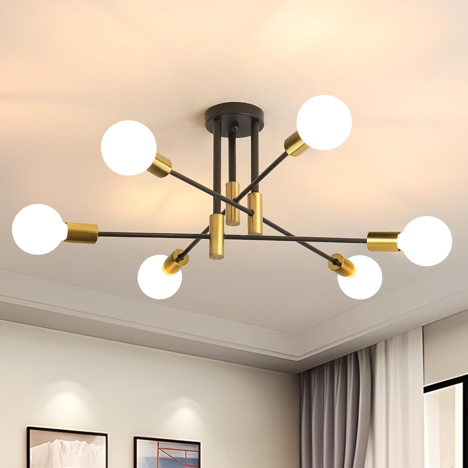 Nordic Black Modern Ceiling Light