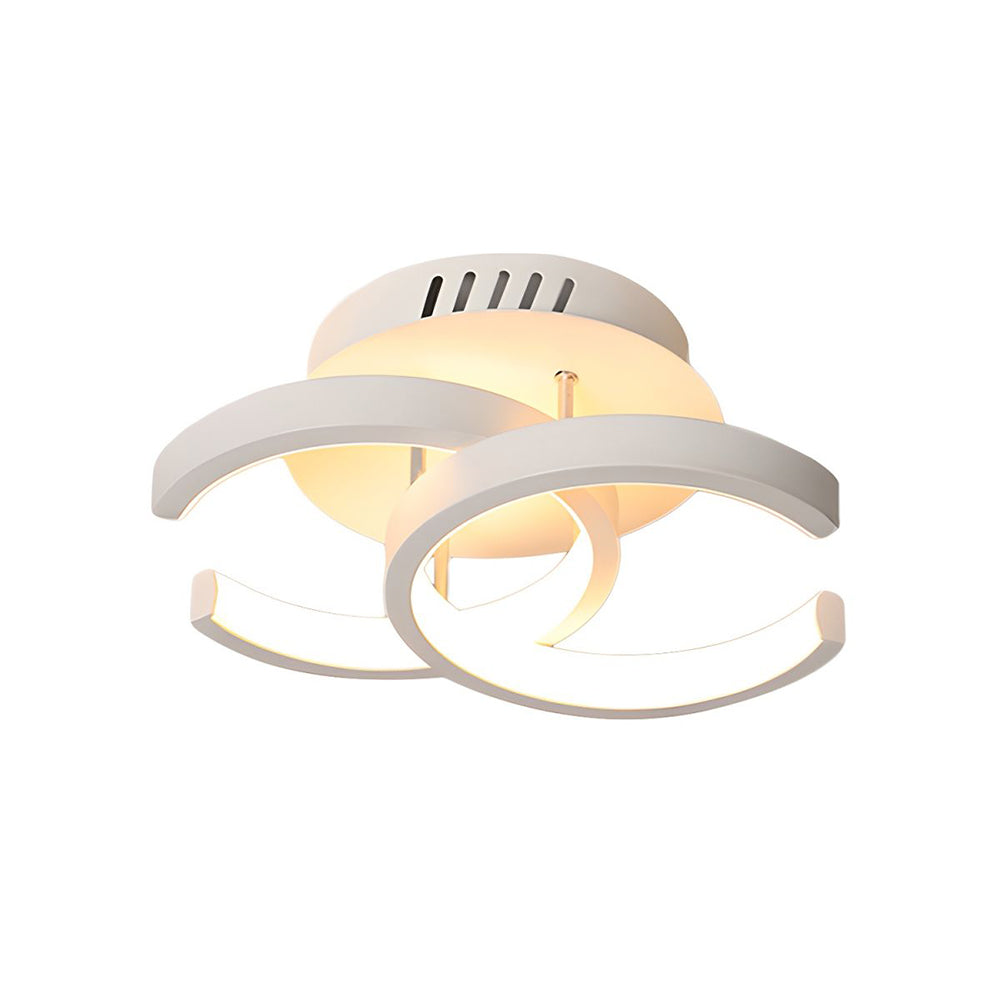 Modern White LED Ceiling Light with Iron and Acrylic Design