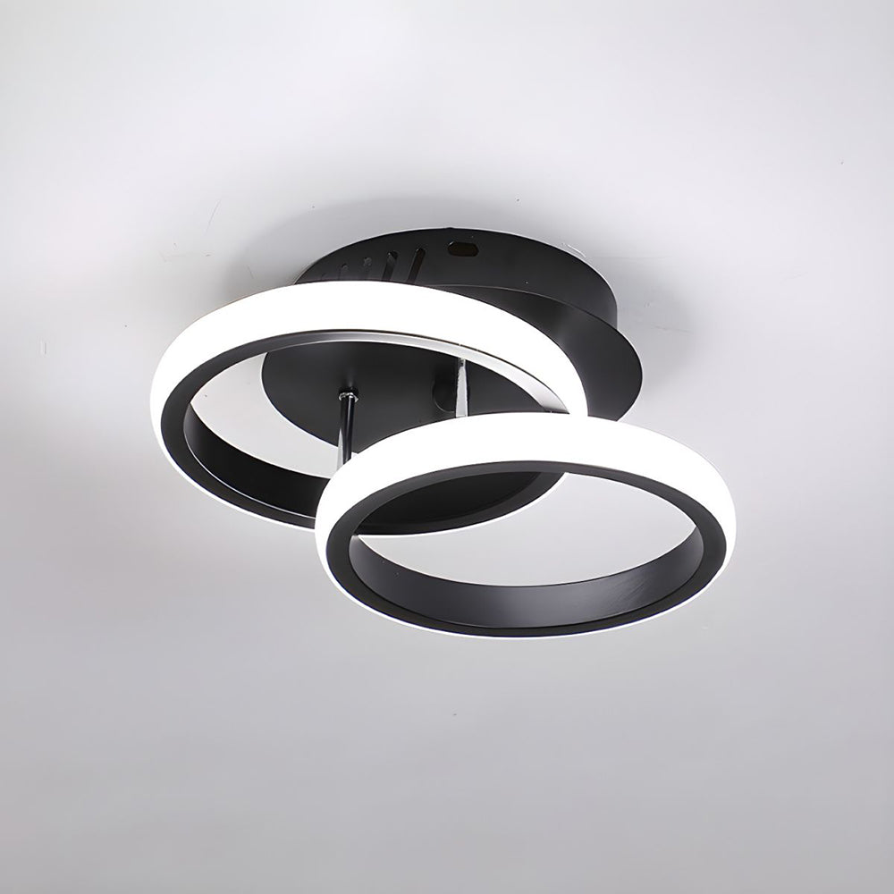 Modern White LED Ceiling Light with Iron and Acrylic Design