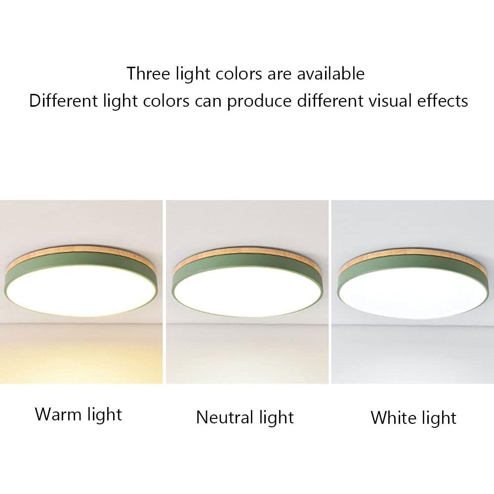 Natural Flush Mount LED Ceiling Light with Soft Ambient Glow