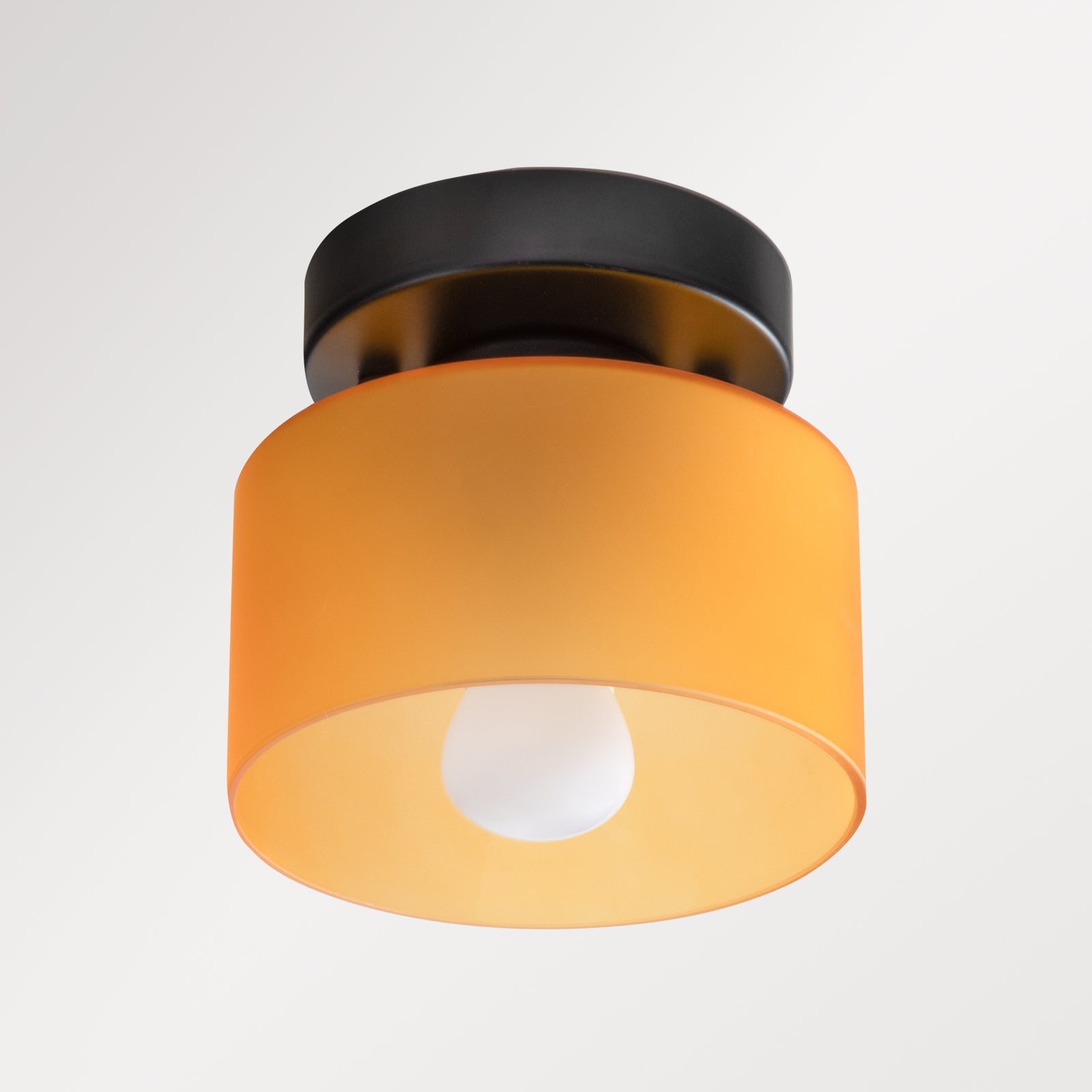 Bauhaus Glass Flush Mount Ceiling Light – Minimalist Small Fixture