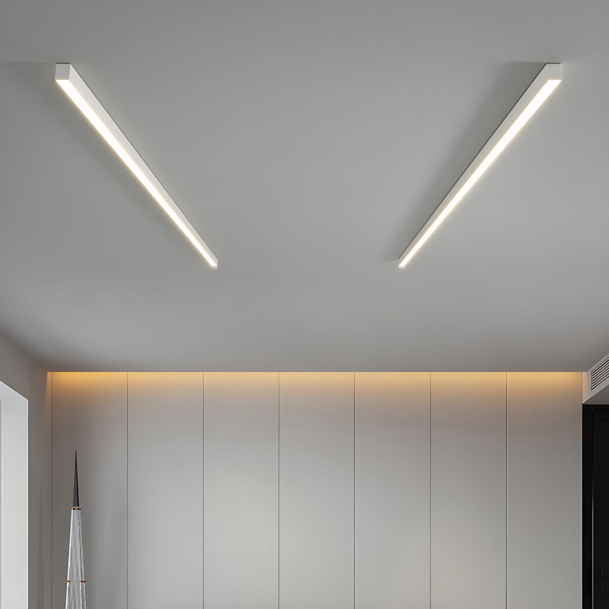 Minimalist Long Strip LED Ceiling Light for Living Room Bedroom and Hallway