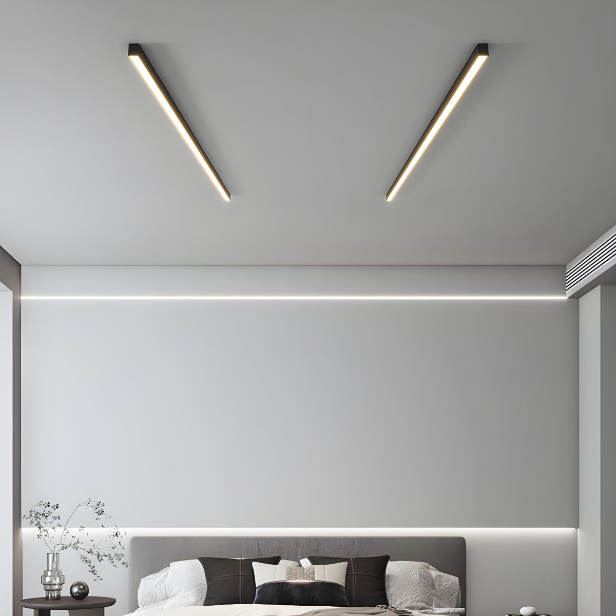 Minimalist Long Strip LED Ceiling Light for Living Room Bedroom and Hallway