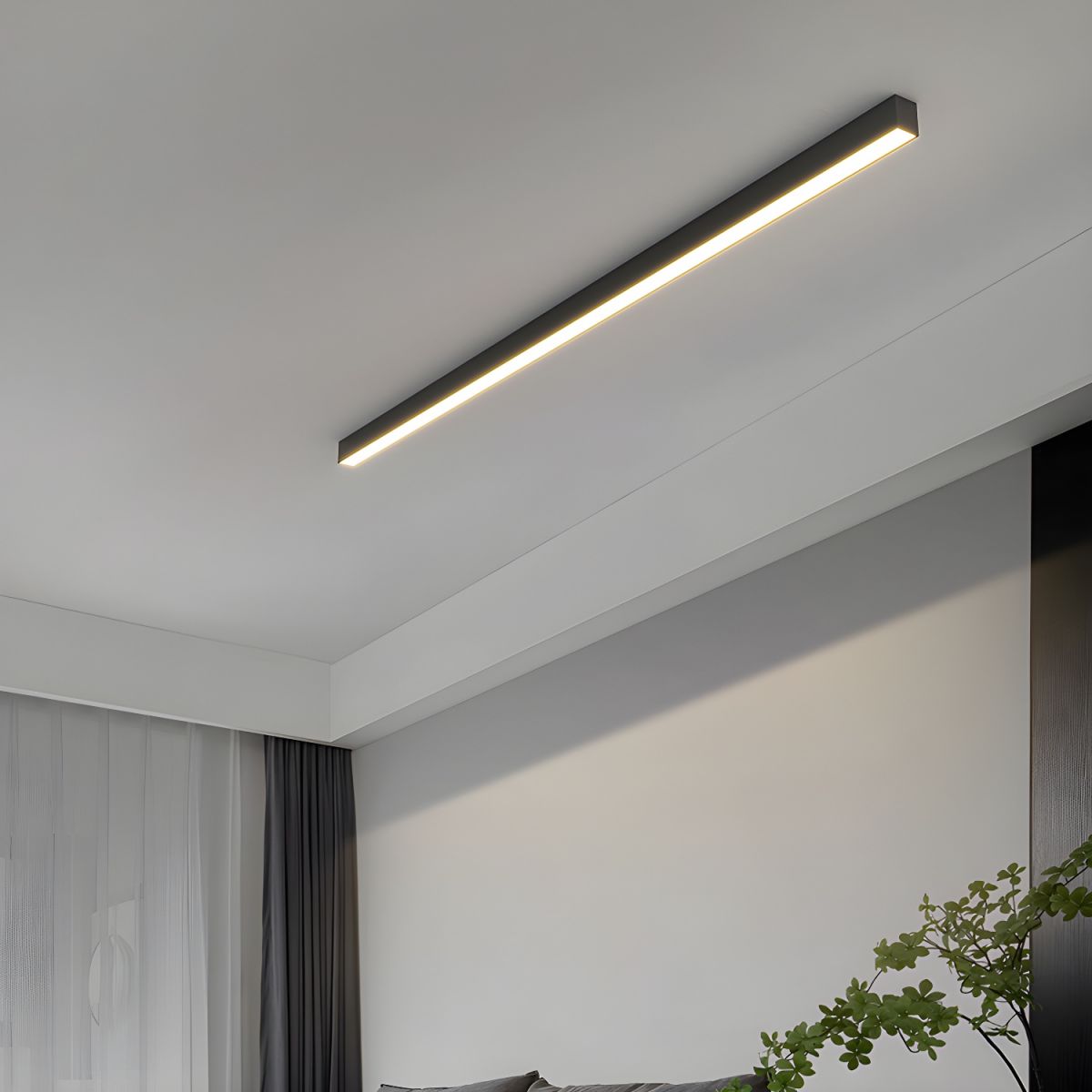 Minimalist Long Strip LED Ceiling Light for Living Room Bedroom and Hallway